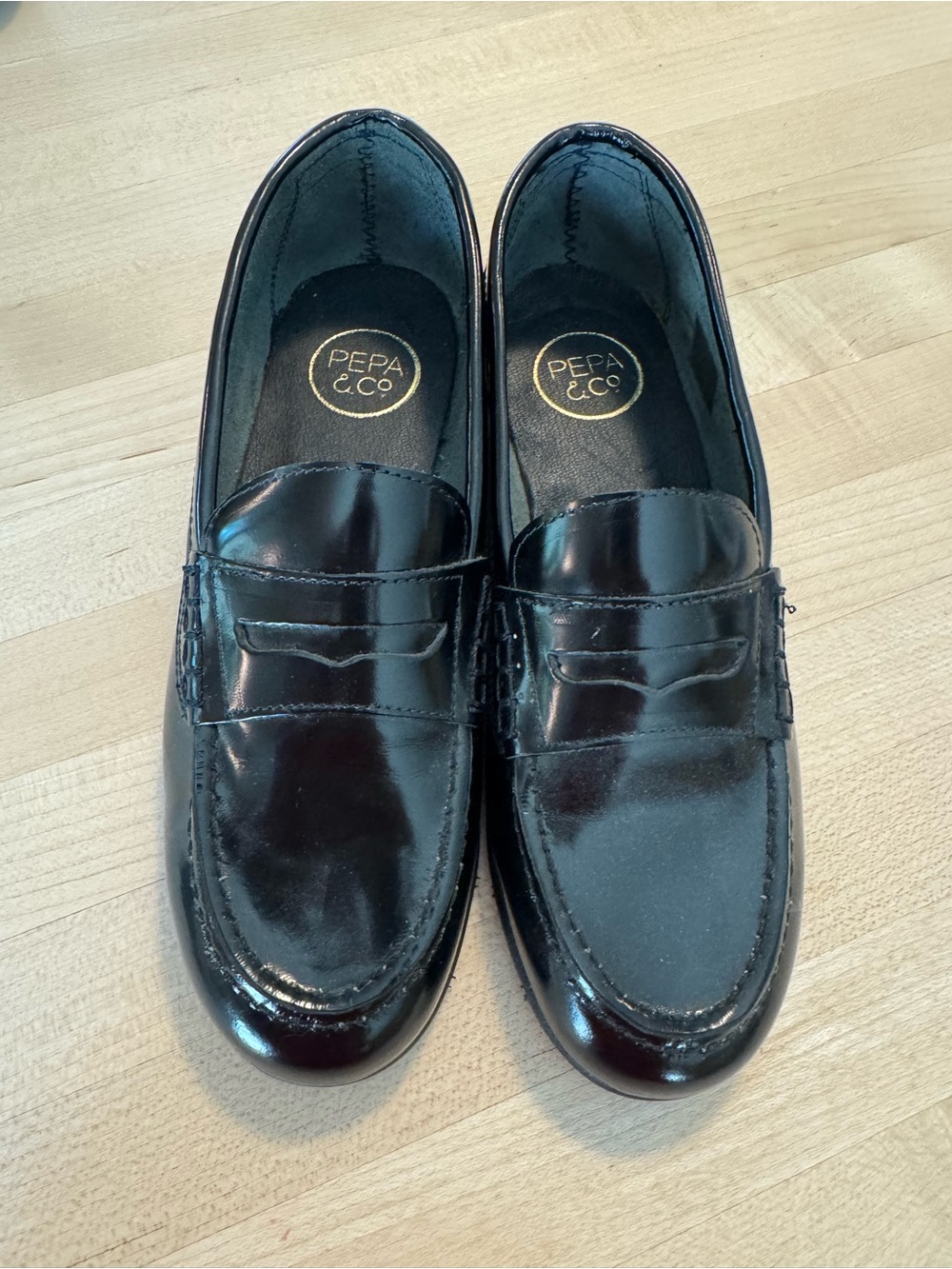 Kids Boy Black Patent Loafers (34 EU / 2.5 US)